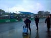 Still raining hard