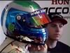 Dave Allan fastening helmet