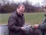 Dave Allan discharging two barrels