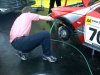 Andy washing car