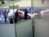 At the front of the awning