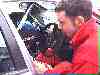 Martin Dickson helping Dave with the harnesses