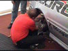 Gary Scott doing brake adjustments